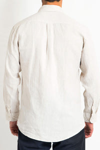 DESTii Long Sleeve Linen Shirt - Natural
