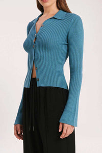 NUDE LUCY Abyss Knit Top - Topaz
