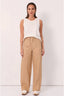 Adorne - Chandler Drawstring Linen Pant Camel