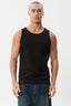 AFENDS Paramount Rib Singlet - Black