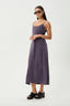 AFENDS Valley Cupro Midi Dress - Aubergine
