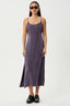 AFENDS Valley Cupro Midi Dress - Aubergine
