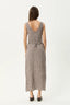 AFENDS Asta Seersucker Maxi Dress - Coffee Check