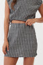 AFENDS Asta Seersucker Mini Skirt - Steel Check