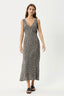 AFENDS Asta Seersucker Maxi Dress - Steel Check