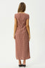 AFENDS Austin Check Midi Dress -  Red Rum