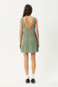 AFENDS Base Jesse Seersucker Mini Dress -  Deep Green Check