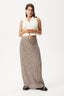 AFENDS Base Seersucker Maxi Skirt - Coffee Check