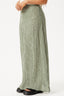 AFENDS Base Seersucker Maxi Skirt - Green Check