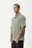 AFENDS Base Short Sleeve Shirt - Deep Green Check