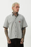 AFENDS Bats Striped. Short Sleeve Shirt - Fuel