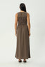 AFENDS Cyrus Maxi Dress – Coffee Stripe