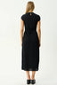 AFENDS Focus Elodie Seersucker Midi Dress Seersucker Midi Dress - Black