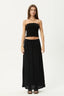 AFENDS Focus Seersucker Maxi Skirt -  Black