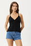 AFENDS Focus Seersucker Strappy Top - Black