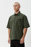 AFENDS Ghost Short Sleeve Shirt - Oil Green