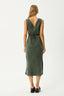 AFENDS Gia Cupro Maxi Dress - Deep Green