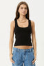 AFENDS Layden Rib Singlet - Black