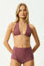 AFENDS Ledger Bikini Top - Burgundy