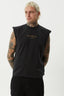 AFENDS Mix Up Sleeveless Tee - Stone Black
