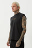 AFENDS Mix Up Sleeveless Tee - Stone Black