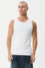AFENDS Paramount Rib Singlet - White