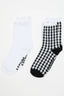 AFENDS Rowan Sock - 2 Pack - Black Check