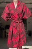 BY FRANKIE Choc Red Print Kimono
