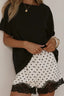 BY FRANKIE Lace Polka Dot Slip Shorts - White