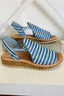 DJANGO & JULIETTE Oarliss Rafia Espadrille - Blue Stripe