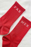 FAR MER. BY WHITNEY Red Boot Socks