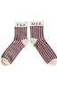 FAR MER. BY. WHITNEY Cocoa Check Socks