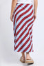 FOXWOOD Esmarie Stripe Skirt – Russet Brown / Cerulean Stripe