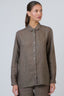 NATURALS BY O & J GA665 Linen Button Shirt -  Cigar