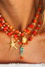 GOUPI Orange Beaded Semiprecious Chips Necklace – Starfish