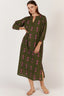 ITAMI Geometric LS Dress - Khaki