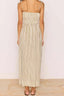 MINKPINK Edith Maxi Dress - White/Olive Stripe