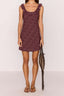MINKPINK Sierra Ruffle Strap Mini Dress - Burgundy Floral