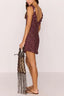 MINKPINK Sierra Ruffle Strap Mini Dress - Burgundy Floral