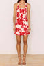 MINKPINK Rosela Halter-Neck Mini Dress -Red/White Floral