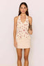 MINKPINK Clemence Halter Bias Top - RED/CREAM Floral