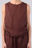 MVN Think Twice Linen Top - Brown
