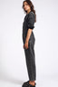 ONETEASPOON Callie Aviator Longsleeve Studded Denim Jumpsuit - Washed Black