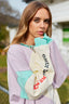 ONLY LOVER LEFT Yin Yang Long Sleeve Tee - Lilac Aqua