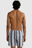 ORTC CLOTHING Hamelin Stripe Swim Short - Bark & Mist Blue