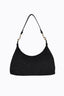 PETA + JAIN Peach Bag - Black Faux Suede