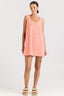 POOLSIDE PARADISO Mai Tai V Tunic Towelling Dress – Coral