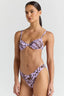 POOLSIDE PARADISO Zanzibar High Cut Cheeky Bikini Bottom - Lilac