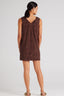 POOLSIDE PARADISO Mai Tai V Tunic Towelling Dress - Chocolate