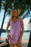 POOLSIDE PARADISO Mai Tai V Tunic Towelling Dress - Lilac